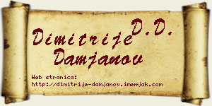 Dimitrije Damjanov vizit kartica